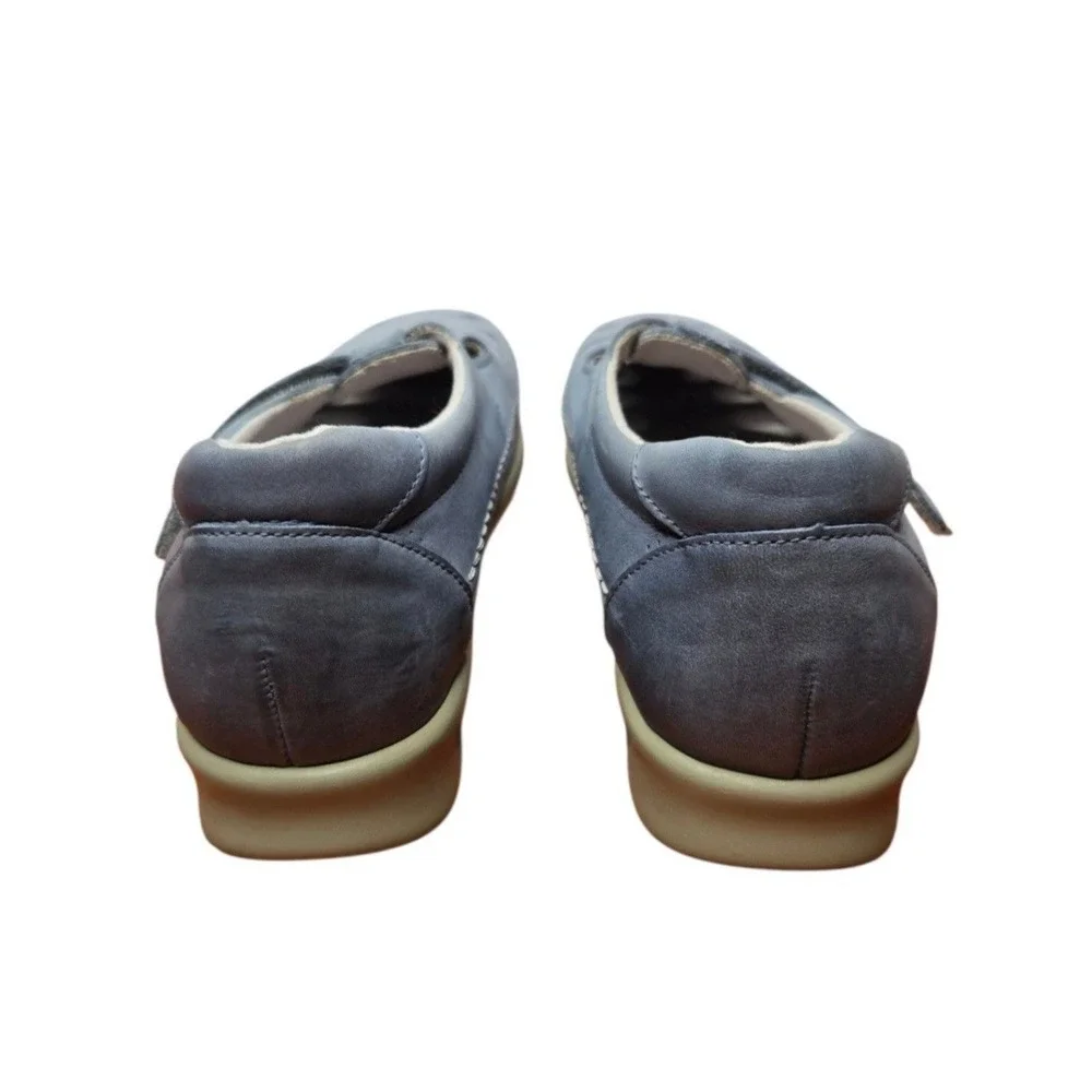 SAS Roamer Denim Leather T Strap Comfort Walking Shoes 8.5M Mary Jane Casual USA